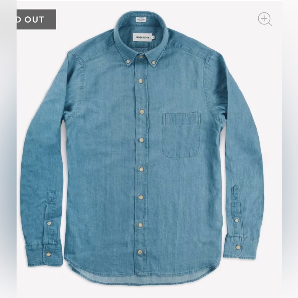 Taylor Stitch Jack Oxford - Sunbleached Denim
